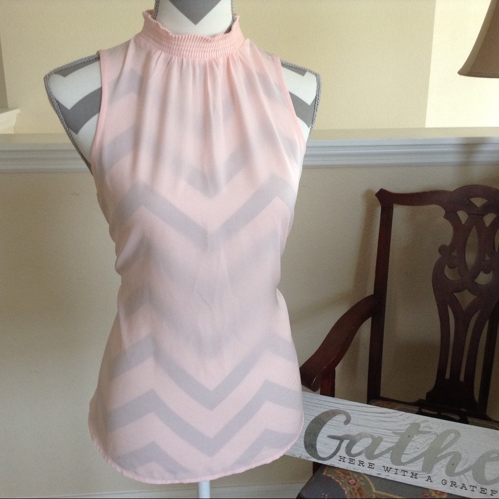 Elle Halter Top Pink Pastel Keyhole Neck and Frill